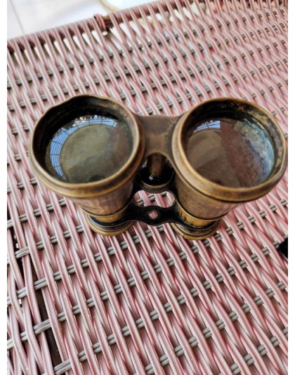 Retro style binoculars, pure copper, 6X