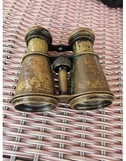 Retro style binoculars, pure copper, 6X