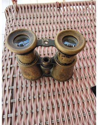 Retro style binoculars, pure copper, 6X